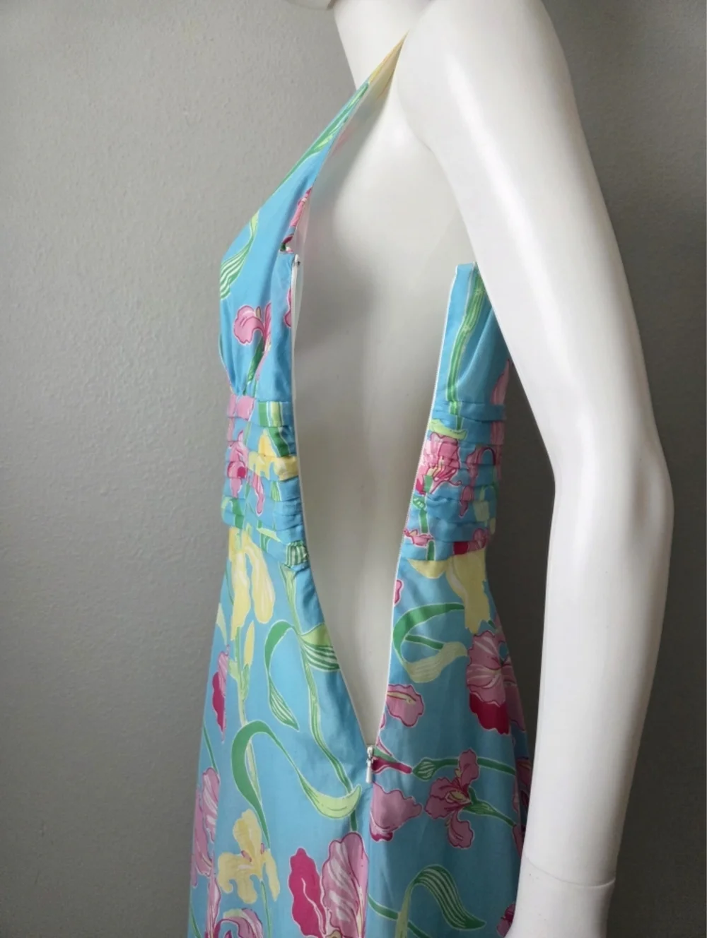 Lilly Pulitzer Silk / Cotton Sleeveless Bold Floral A-Line Dress, Lined, Size 6 - Picture 4 of 16